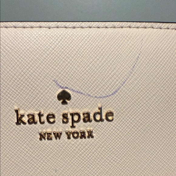 kate spade Cream and Tan Satchel with Black Handles - Picture 7 of 12
